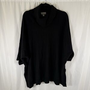 Pure Collection Cashmere Sweater Women's XL Black Pullover Turtleneck Soft